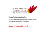 Rapport activité 2010 – 2012